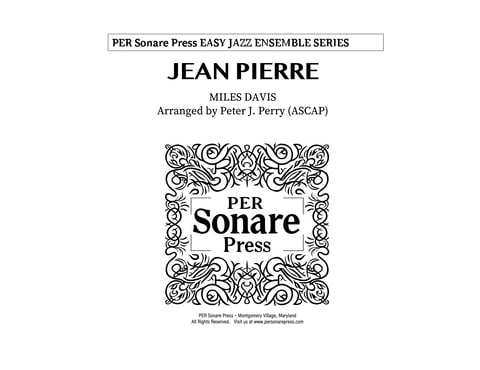 Jean Pierre by Miles Davis arranged by Peter J. Perry, PER Sonare Press Easy Jazz Ensemble Series sheet music cover
