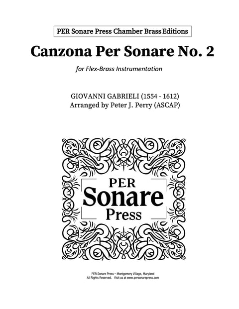 Cover page of Canzona Per Sonare No. 2 for Flex-Brass by Giovanni Gabrieli, arranged by Peter J. Perry